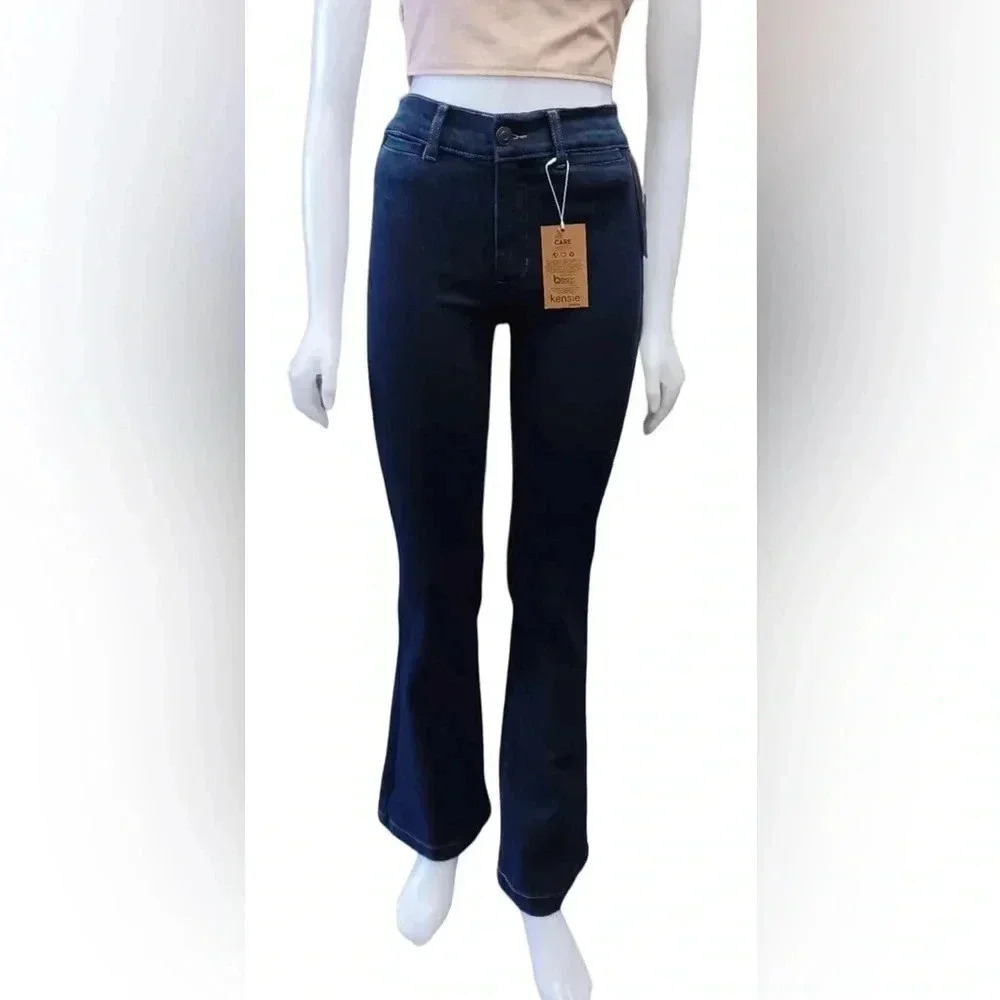 Kensie The Savannah  High Rise Flare Dark Wash Jeans Size 2/26